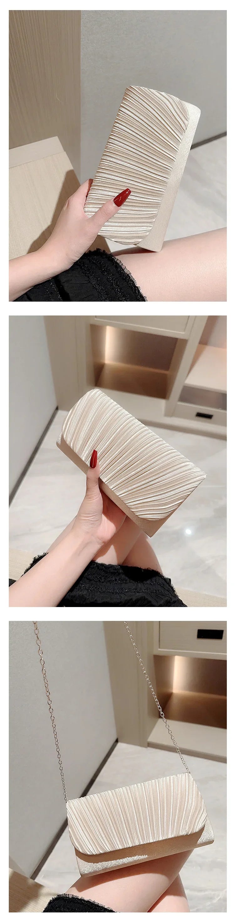 Vellorabags™ Luxury Satin Evening Clutch Bag