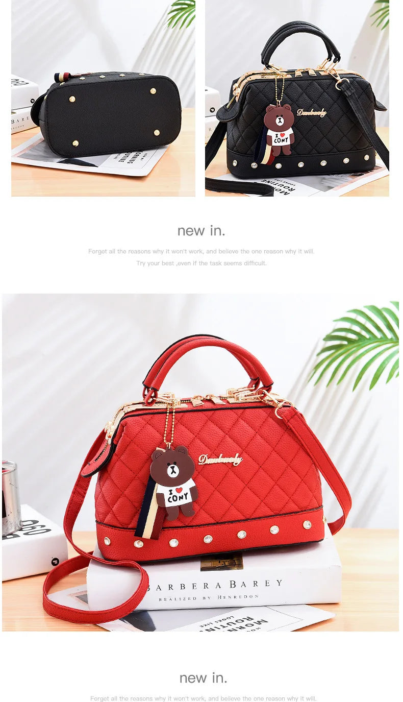 Vellorabags™ New Woman shoulder bag Large capacity Handbag for Women Crossbody bag Lychee pattern Portable bucket bag ladies messenger bags