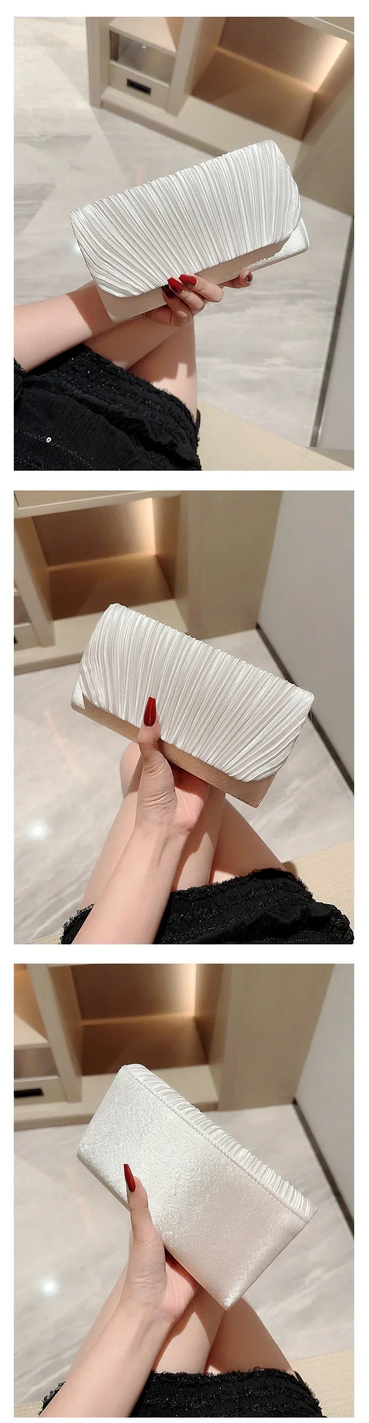 Vellorabags™ Luxury Satin Evening Clutch Bag