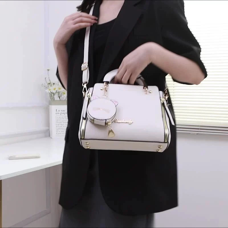 Vellorabags™ Women's Versatile Liberal Shoulder Messenger Bag Cat Ornament New Trendy Fashion Women's Handbag Haifei