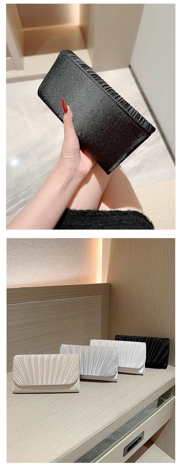 Vellorabags™ Luxury Satin Evening Clutch Bag