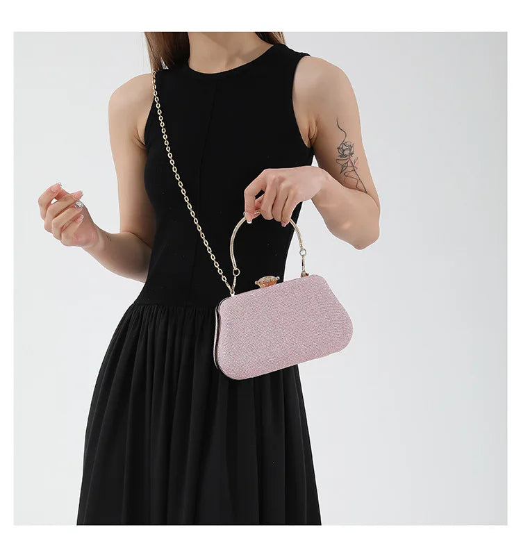 Vellorabags™ Luxury High Design Women Evening Bag Brand Party Banquet Glitter Bag for Ladies Wedding Clutch Handbag Shoulder Bag Chain Bolsas