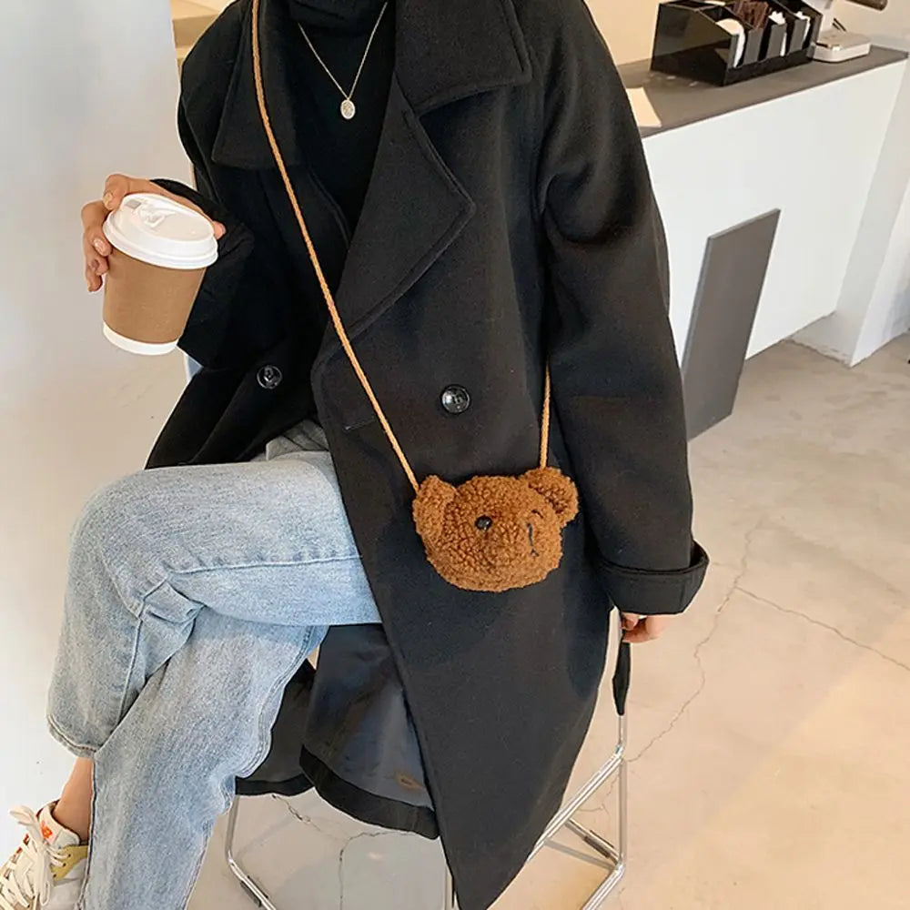 Vellorabags™ Bags Cartoons Animals Messenger Bag  Bear Shoulder Bag Diagonal Women Bag Smile Bear  Bag  Purses