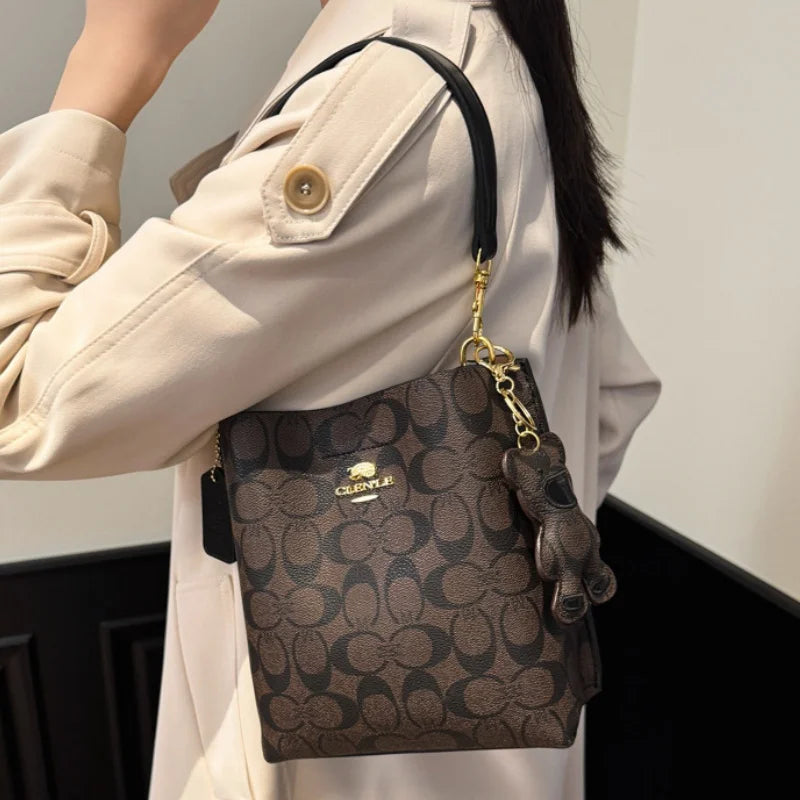 Vellorabags™ Fashionable style, elegant and luxurious handbag in the shape of a bucket, versatile and suitable for all occasions, single-shou