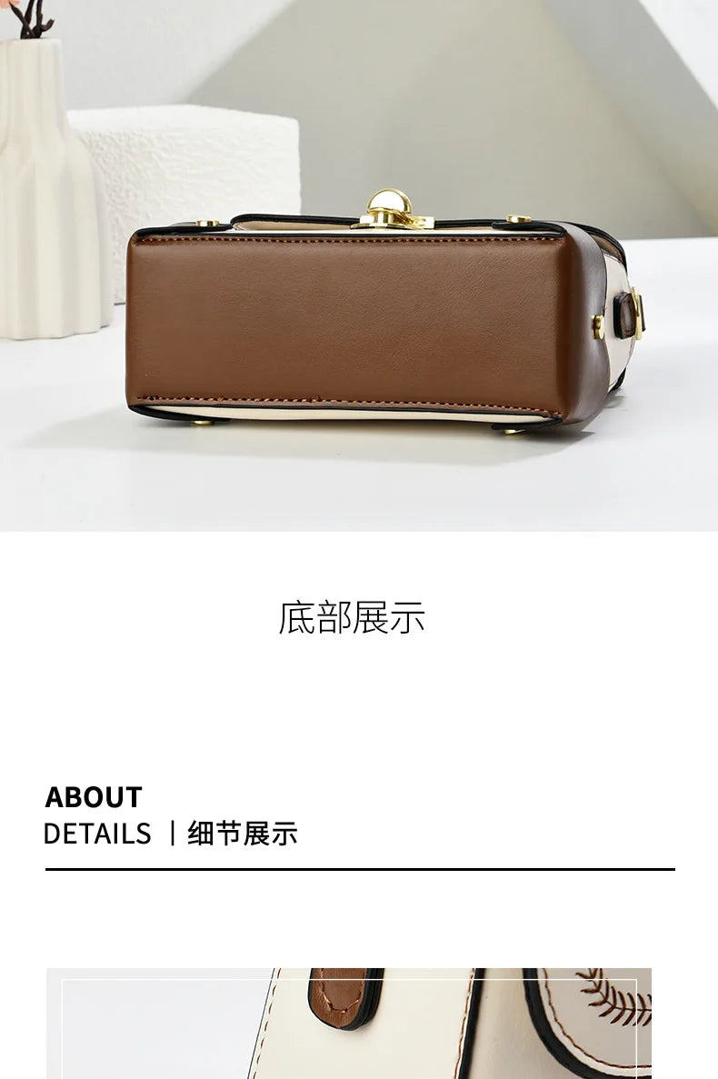 Vellorabags™ White/Brown Handbag for Women