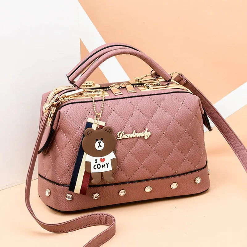 Vellorabags™ New Woman shoulder bag Large capacity Handbag for Women Crossbody bag Lychee pattern Portable bucket bag ladies messenger bags