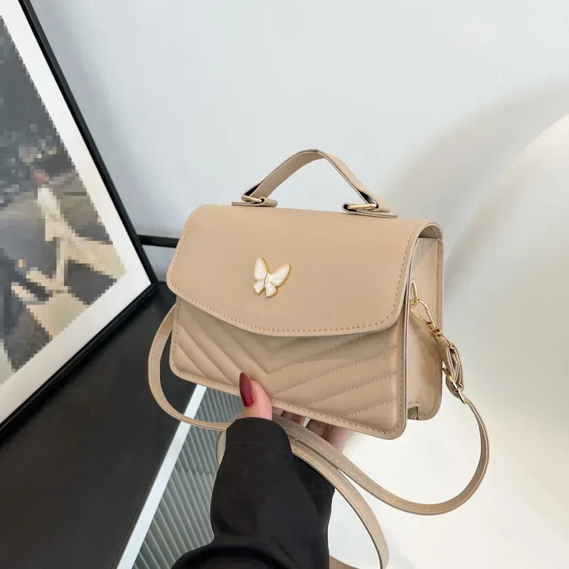 Vellorabags™  PU Versatile and Fashionable Portable Small Square Bag Single Shoulder Crossbody Bag Luxury Designer Handbag Bolsas De Mujer