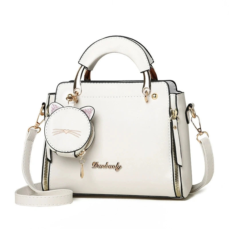 Vellorabags™ Women's Versatile Liberal Shoulder Messenger Bag Cat Ornament New Trendy Fashion Women's Handbag Haifei