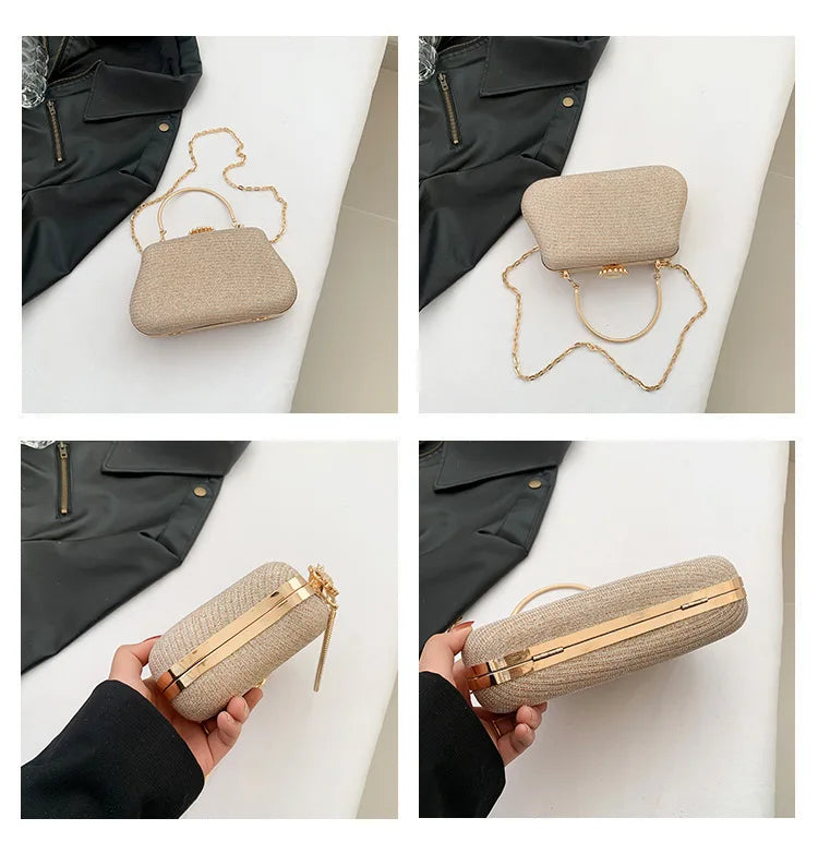 Vellorabags™ Luxury High Design Women Evening Bag Brand Party Banquet Glitter Bag for Ladies Wedding Clutch Handbag Shoulder Bag Chain Bolsas