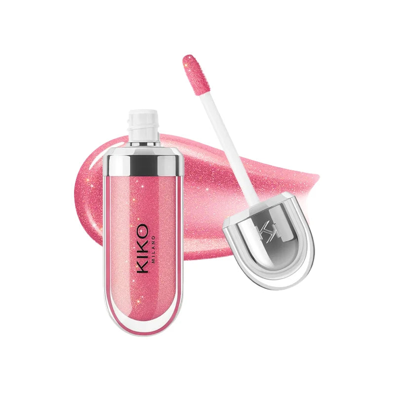 Vellorabags™ Original Kiko 3D Mirror Lip Glaze Waterproof Non Fading and Non Stick Cup Gentle Bean Paste Color Fine Shiny Point Charm Red
