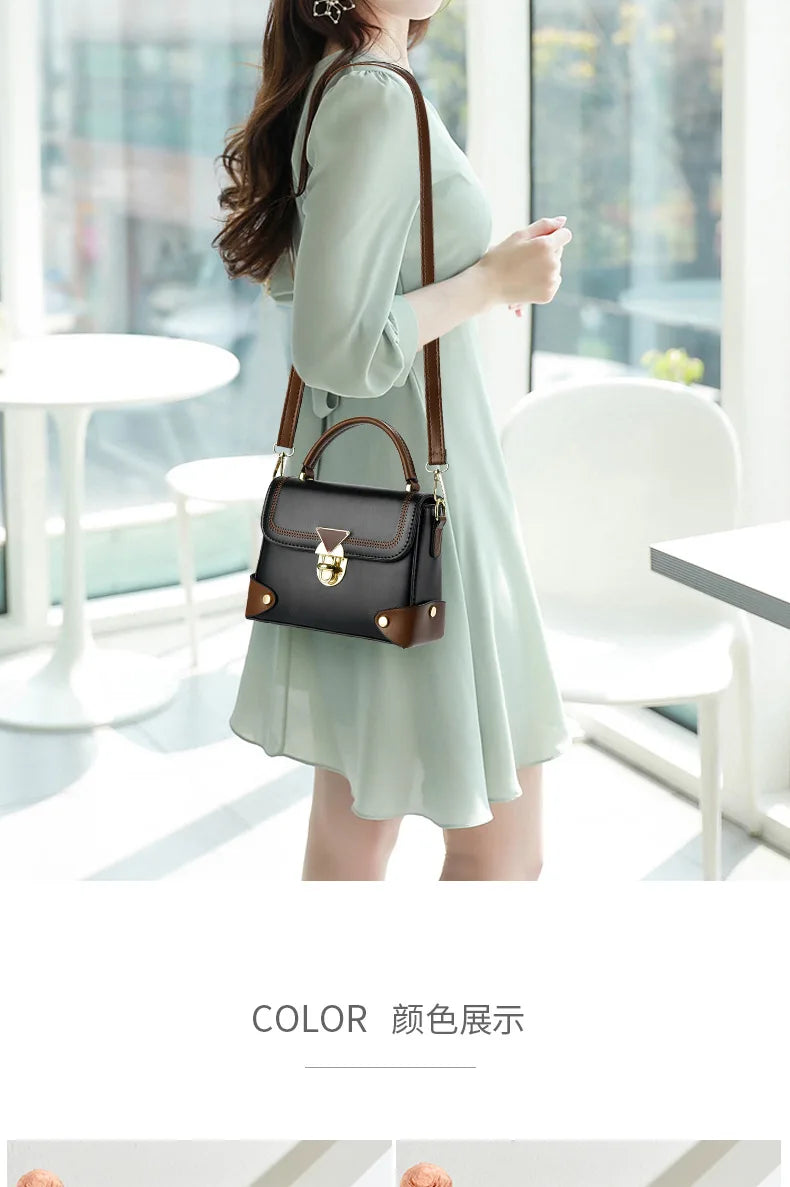 Vellorabags™ White/Brown Handbag for Women